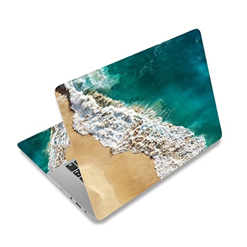 AIMSA Laptop Skin Sticker Decal, 12 13 13.3 14 15 15.4 15.6 inch Laptop Art Decal Protector Notebook Netbook PC 15.6 Universal Vinyl Cover, Sea Beach