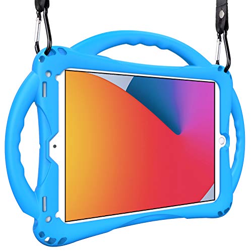 TopEsct iPad 7th Funda Niños Shock Proof Material Silicona Lightweight Kids Protector Cover Case con Manija para iPad 7th Gen. 10.2 (2019) / iPad Air3/iPad Pro 10.5 (iPad 7th,10.2&10.5, Blauw)