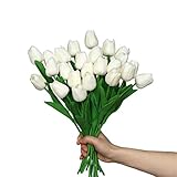 🌷 Los tulipanes que representan la elegancia, el amor y la pureza, pueden durar mucho tiempo y no se caen. Es el mejor regalo para todos.