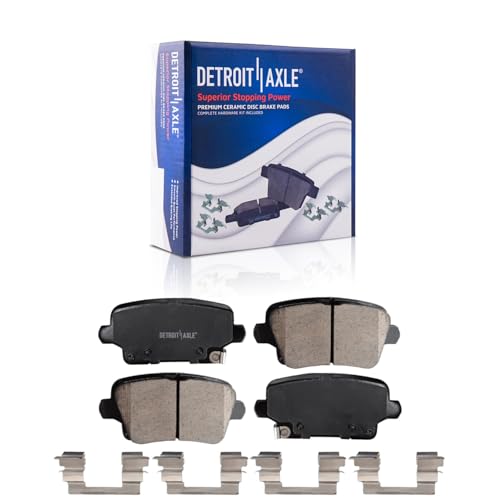 Image of Detroit Axle - 10pc Brake Kit for 2018 Buick Regal Sportback, Disc Brake Rotors Ceramic Brakes Pads with Hardware Replacement : 13.58 inch inch Front and 12.40 inch inch Rear Rotors