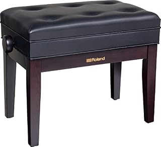 Roland RPB-400 Piano Keyboard Bench, Adjustable Height 18.9-22.8-Inch with Storage Compartment, Rosewood