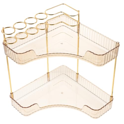 Étagère d'angle à 2 niveaux avec capacité de rangement renforcée pour petits espaces - 2