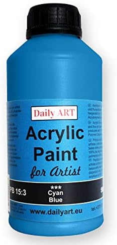 Daily ART Acrylic Paint Naphthol Red bottle 500 ml for Artists and Students, Professionals and Beginners - Painting Canvas, Wood, and Paper