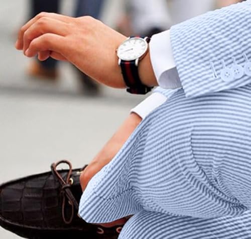 Mens Summer Seersucker Suits Grooms Slim Fit Sear Sucker Suit for Wedding3