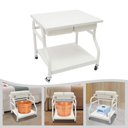 Carro para baño de pies con ruedas y cojín plegable miniatura 4