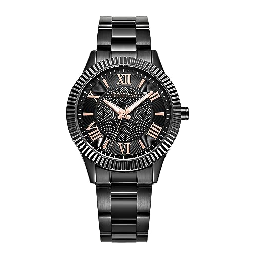 Montre femme SEPTIMA en acier inoxydable de 38 mm avec cadran à chiffres romains