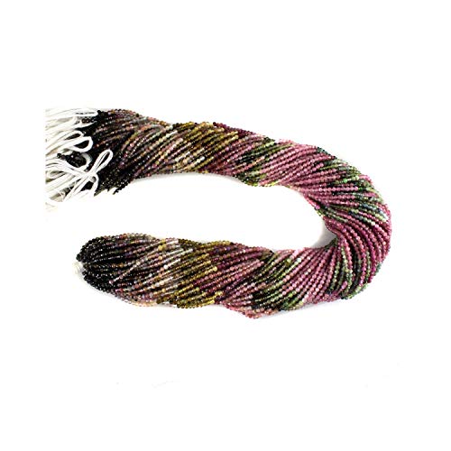 Collier de perles de pierres précieuses tourmaline 2mm à créer pour le quotidien