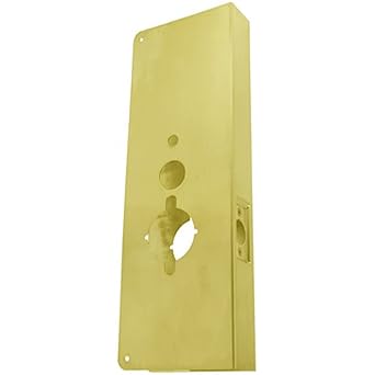 Don-Jo 28-CW 22 Gauge Stainless Steel Wrap-Around Plate, Polished Brass Finish, 5