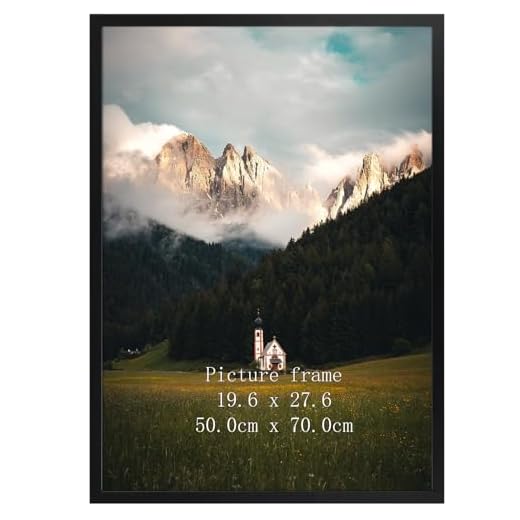 Giftgarden Schwarz Bilderrahmen 50x70 cm - Aluminium Rahmen für Fotos, Zertifikate und Poster - Großer Fotorahmen für Wohnzimmer, Schlafzimmer, Arbeitszimmer