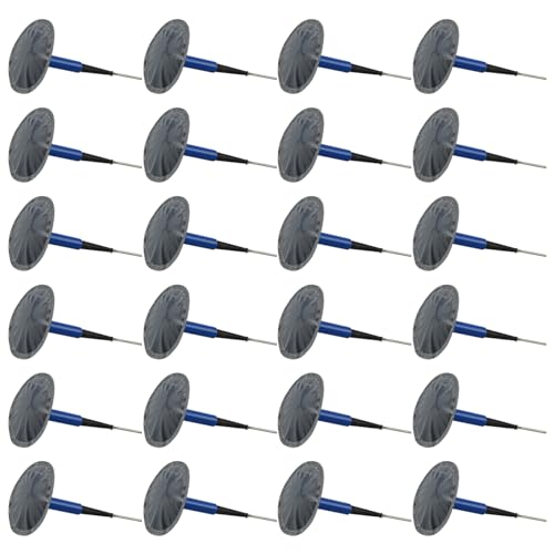 Flylin Tire Repair Patch Plug, 24 Pcs Automotive Tyre Repair Plug Patch Mushroom Nail Tire Repair Film with Integral Plug for Car Motorcycle Truck Bus and Agricultural Tyres (36x4mm)