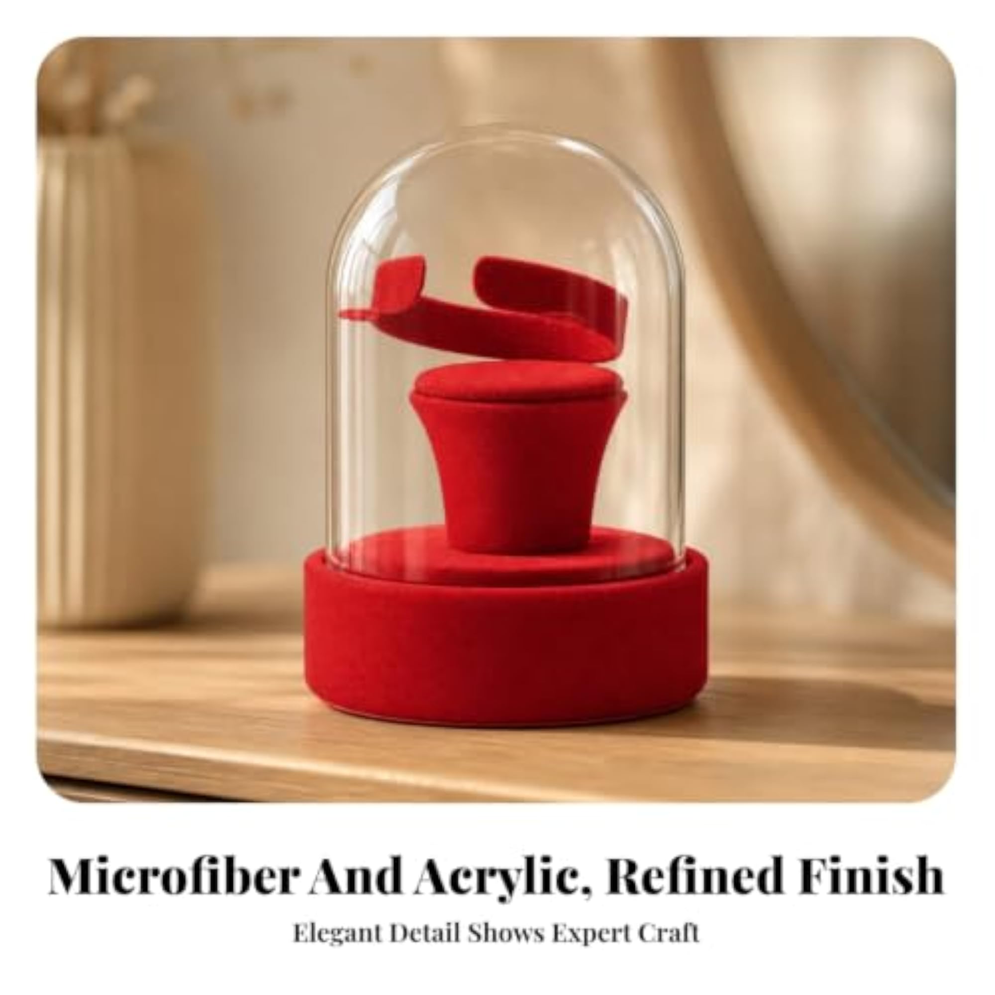 Compact Jewelry Display with Glass Dome