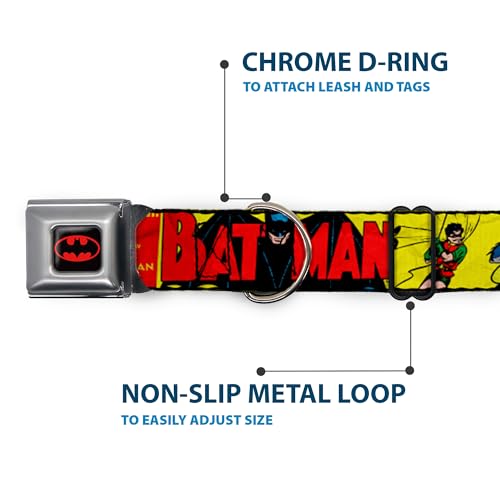 Collier pour chien Batman en métal robuste et durable pour grands chiens