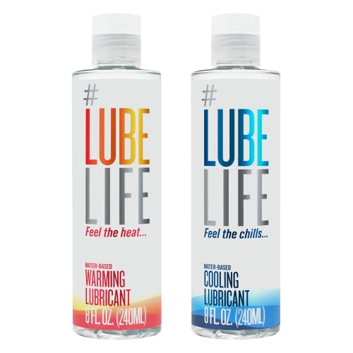 #LubeLife Climate Control Combo, Includes Water-Based Cooling and Warming Lubricant, Stay Cool While Turning Up The Heat in The Bedroom, Non-Staining Lube for Men, Women and Couples, 8 Fl Oz