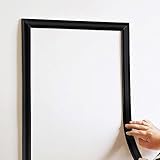 Wall Molding Trim & Chair Rail, Flexible, Peel and Stick, Heavy Duty, Corner Moulding Décor Lines for Wall Floor Ceiling Mirror Cabinet Door, 1.3 in x 10 ft, Black