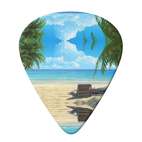 Lot de 6 médiators hawaïens Beach avec palmiers pour guitare acoustique, guitare électrique, basse, ukulélé – fins… - Les Beatles, Paul McCartney, John Lennon, RIngo Starr, George Harrison Lot de 6 médiators hawaïens Beach avec palmiers pour guitare acoustique, guitare électrique, basse, ukulélé - fins… – Image 4
