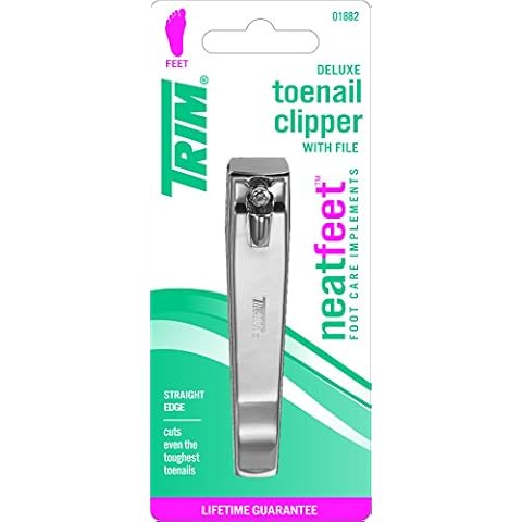 Trim Straight Edge Toenail Clipper with File, 0.94 Ounce Cover