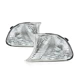For 2000 BMW 323i Pair Park/Signal Lights Driver and Passenger Side park/signal/marker combo; for Coupe/Convertible; w/white lens; E46 BM2520108 BM2521108