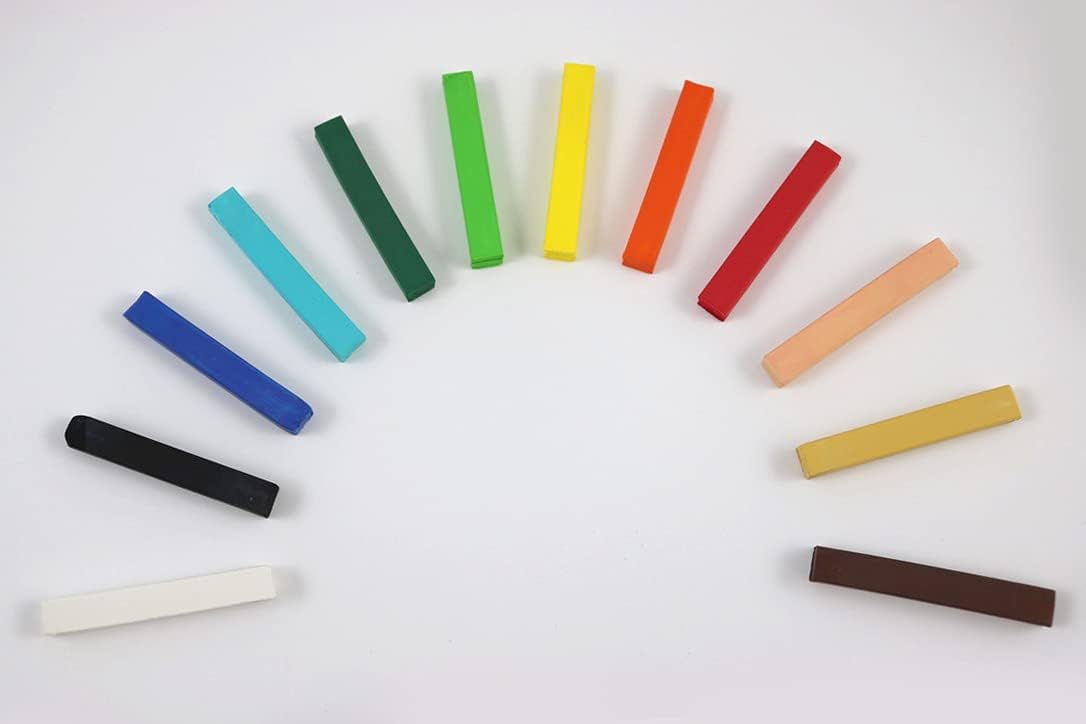Sargent Art 22-4112 Colored Square Chalk Pastels, 12 Count