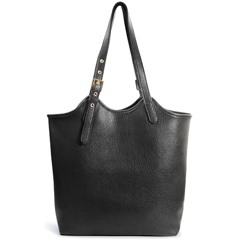 Image of HOXIS Tote Bag for Women with Adjustable Handles Soft Vegan Leather Shoulder Handbag for Work, Travel & Everyday Use