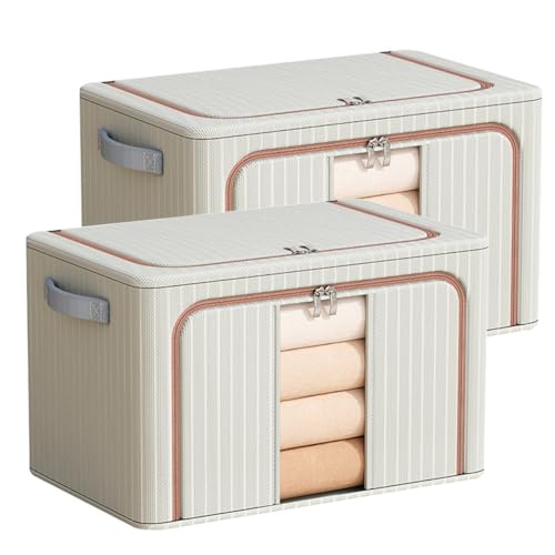 La mejor selección de Ropa de cama y almohadas disponible en línea. 41 2PCS 100L Organizadoras de Ropa, Bolsas Plegables de Almacenamiento de Ropa,Caja Almacenaje de Gran Capacidad,Con Ventanas Transparentes y Asas Duraderas,Para Edredones y Almohada...
