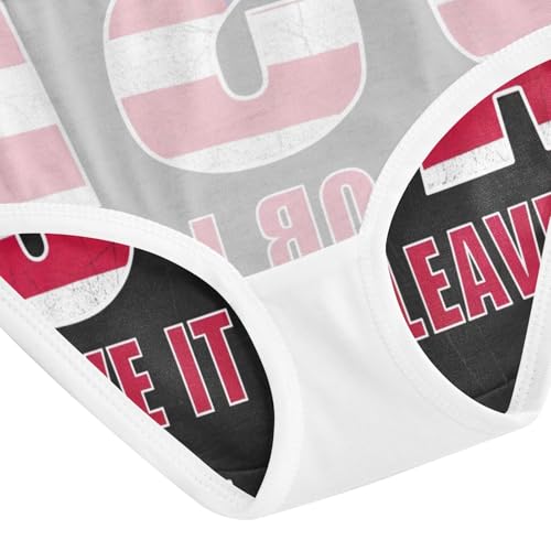 Text USA Letters American Flag Toddler Underwear Floral 2t Cotton Girl Panties Cute Fun Briefs Undies Kids 5