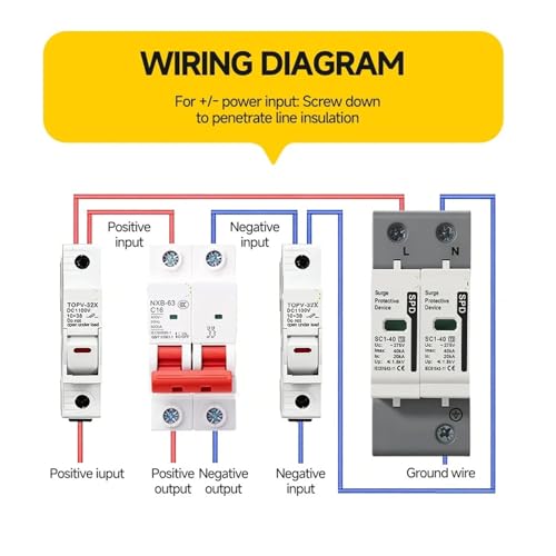 AC SPD 2P protection surtension maison parafoudre photovoltaïque 385V