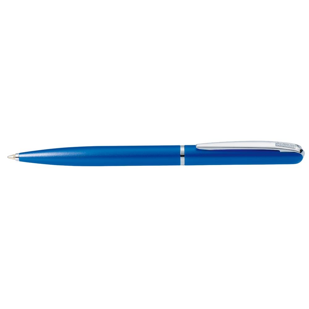 ONLINE Drehkugelschreiber Event Blue, aus Aluminium, mit „SoftFLOW“ Mine, Strichstärke 0.7mm, Schreibfarbe Schwarz, im attraktiven Geschenketui