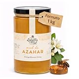 Miel de Azahar, 1 Kg Miel de calidad, miel pura de abeja de panal de miel con aroma floral suave y sabor auténtico, ideal para infusiones, tostadas y recetas caseras, producto natural.