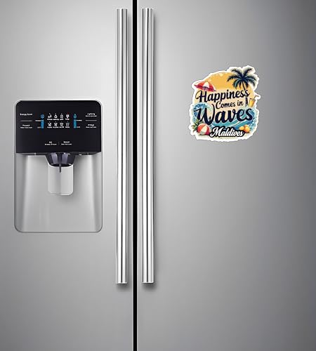 Image of Gift Me Bazar Country Fridge Magnet for Home Kitchen Refrigerator Door Stylish Decor Multicolored Souvenir Gift | Country Theme MDF Wooden Fridge | Souvenir Travel Magnets (Maldives Fridge Magnet)