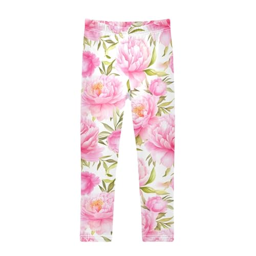 Girls' Leggings Flowers Floral Pink Kids Yoga Tights Pants 1 Pack 20850026