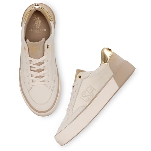 Image of U.S. Polo ASSN. Lydia 3.0 Nude Chunky Sneaker Shoes