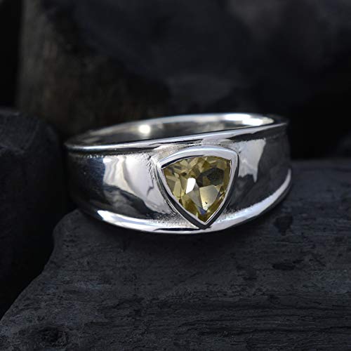 Bague en argent forme triangle à porter au quotidien pour filles - 4