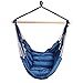 Prime Garden Seaside Stripe Soft Comfort Hanging Rope Hammock Chair for Any Indoor or Outdoor Spaces -- Max. 275 Lbs/Seaside Blue Stripe