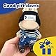 MDFULXG 1 StüCk Kleidung FüR Original, 17cm Plush Pullover Hoodie Bekleidung Diy Kinder Geschenke, Schwarze Latzhose mit Hut