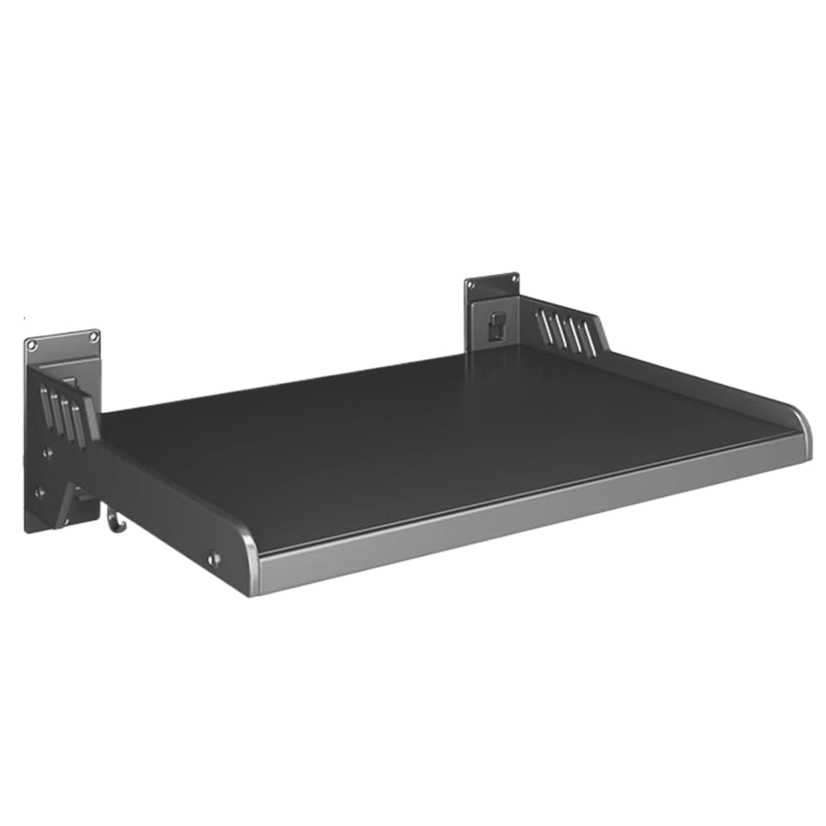 Mikrowellenregal mit 6 Haken, 110 lbs belastbares Wandregal aus Kohlenstoffstahl für die Küchenorganisation/14 x 20 Zoll