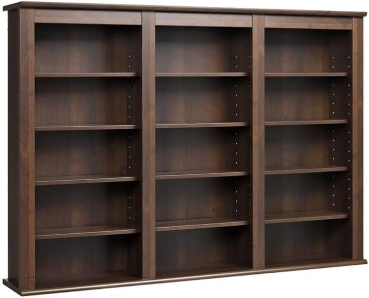 Atlin Designs Wood Triple Wall Mounted Storage in Rich Espresso Home & Kitchen