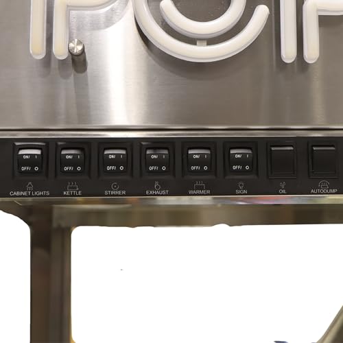 Image of Apex 48 oz Commercial Popcorn Machine with Cabinet, 960 oz /hr Capacity, LED Sign, 78H x 36W x 28D inches