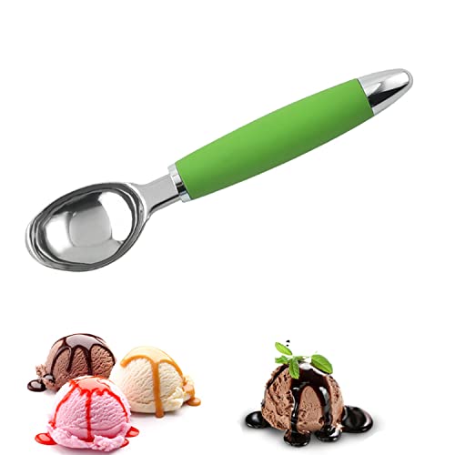 Ice Cream Scoop,Premium Stainless Steel Ice Cream Scoop Rubber Non-Slip Handle,Dishwasher Safe,Ice Cream Supplies #TOP7
