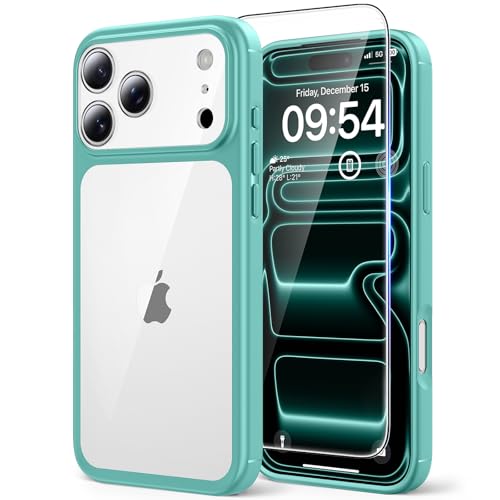 Image of TAURI for iPhone 17 Pro Max Case, with Screen Protector, Green