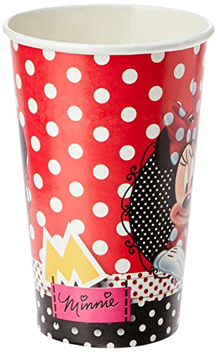 Regina Copo Papel 330ml R 95 Red Minnie - Pacote De 8 unidades