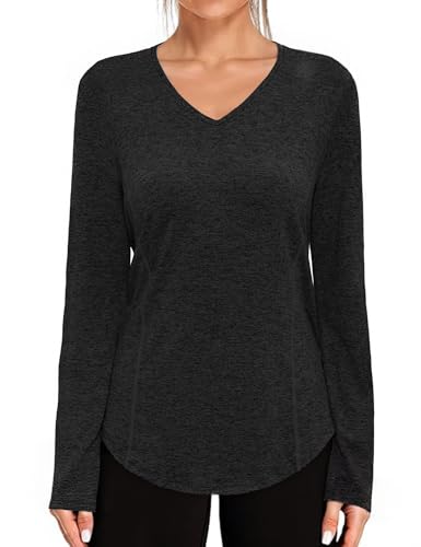 Gyabnw Sportshirt Damen Langarm Sport Tshirt Laufshirt Locker Oberteile Yoga Shirt Funktionsshirt Wandershirt Fitness Gyabnw Sportshirt Damen Langarm Sport Tshirt Laufshirt Locker Oberteile Yoga Shirt Funktionsshirt Wandershirt Fitness