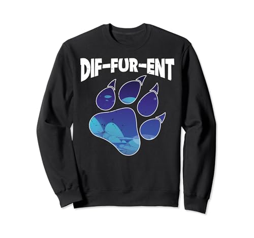 DifFurEnt Paws Unite Wolf Dog Unique Praise Animal Lovers Sweatshirt