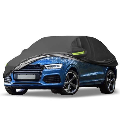 Image of uxcell for Audi Q3 2012-2023 Cover Waterproof Car Cover Outdoor Full Car Cover All Weather Protection Rain Sun Protection with Zipper Black