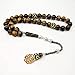 Tasbih Natural Tiger Eye Stone with Tabizon Handmade Muslim Rosary Bead Misbaha Beads Islamic Gift (12mm x 33beads)