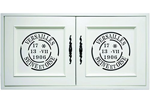 Paris Postmark Stencil, 8.5 X 8.5 Inch (L) - Vintage French Themed Word Stencils For Painting Template #TOP6