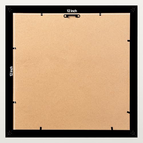 Image of eletecpro 12x12 Gold Picture Frames Set of 4, Vintage Photo Frames with Clear Acrylic Cover, Gallery Wall Art Display 8x8 Photo with Mat or 12x12 without Mat for Tabletop and Wall Mount, Home Decor