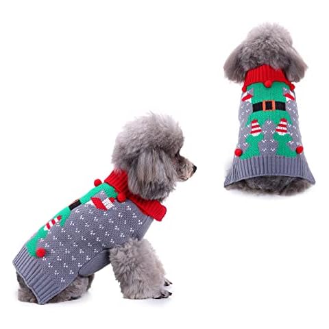 Christmas Dog Clothes Dog Sweather Winter Clothes Puppy Soft Coat Warm Puppy Dogs Shirt for Small Medium Dog (Medium) Cover