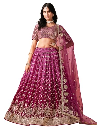 OQQTOO Indian Bridal Lehenga Chaniya Choli for Women Readymade Navratri Wedding Partywear ready to wear (H, 32)