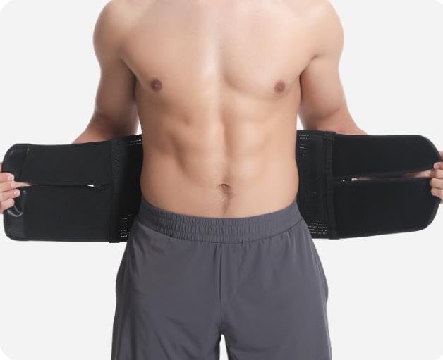 Miniatura 2 de Soporte de espalda para hombres y mujeres, cinturón de apoyo de espalda ajustable y transpirable para dolor de espalda baja, espasmo muscular