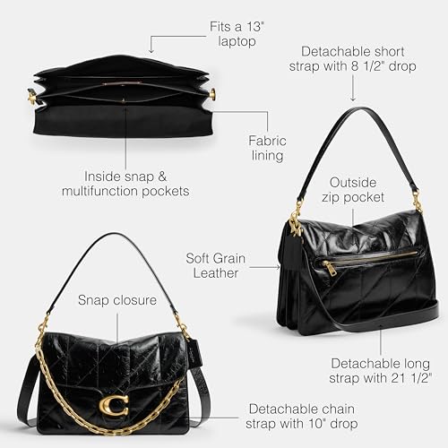 Coach Quilted Chain Tabby Shoulder Bag 35, B4/Black3